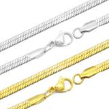 304不锈钢刀片链项链2-5mm宽女士扁蛇链choker40-50cm颈链饰品 A07 柒珠网 特价小吊坠