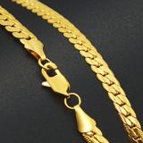 304不锈钢NK加密压花手链项链银色金色18-60cm 5-6mm宽 A12-2 柒珠网 特价小吊坠