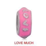 钛钢love much大孔珠 AA404-3 柒珠网 装饰系列