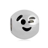 钛钢EMOJI表情珠 AA706S 柒珠网 钛钢大孔珠