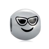 钛钢EMOJI珠子 AA709S 柒珠网 钛钢大孔珠