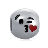 钛钢EMOJI珠子 AA711S 柒珠网 钛钢大孔珠