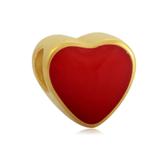 钛钢桃心EMOJI珠子 AA715G 柒珠网 钛钢大孔珠