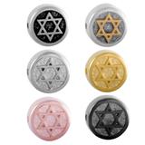 钛钢1.5mm孔大卫之星串珠 AA764 柒珠网 其它配件
