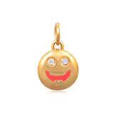 钛钢镀金表情吊坠吊坠 AAT505G 柒珠网 EMOJI表情包吊坠