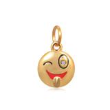 钛钢镀金表情吊坠吊坠 AAT507G 柒珠网 EMOJI表情包吊坠