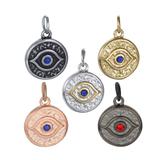 EVIL EYE钛钢1.0*7mm挂圈吊坠 AAT820 柒珠网 符号标志信仰
