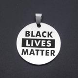 BLACK LIVES MATTER 不锈钢吊牌 DA002-1 柒珠网 钛钢小吊坠