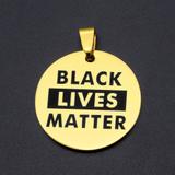 BLACK LIVES MATTER 不锈钢吊牌 DA002-2 柒珠网 钛钢小吊坠
