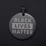 BLACK LIVSE MATTER 不锈钢吊牌 DA002-3 柒珠网 钛钢小吊坠