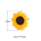 太阳花树脂耳钉 JA219-15 柒珠网 吊坠配件