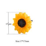 太阳花树脂耳钉 JA219-17 柒珠网 吊坠配件