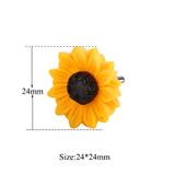 太阳花树脂耳钉 JA219-24 柒珠网 吊坠配件