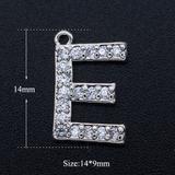 3个/包合金微镶锆石字母吊坠 JA299-EX3 柒珠网 吊坠配件