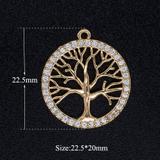 3个/包生命树合金微镶锆石吊坠 JA317-2X3 柒珠网 吊坠配件