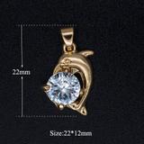 3个/包海豚合金微镶锆石吊坠 JA320-2X3 柒珠网 吊坠配件