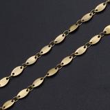 1m 不锈钢4x8mm 蛋形片链条 JN946-2 柒珠网 钛钢小吊坠