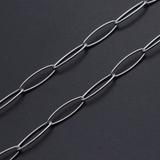 1m 不锈钢 6x20mm 不锈钢蛋形链 JN958-1 柒珠网 钛钢小吊坠