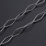1m 不锈钢8x20mm 菱形链 JN959-1 柒珠网 钛钢小吊坠