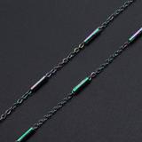 1m 不锈钢0.4mm 扁十字包管链条 JN960-3 柒珠网 钛钢小吊坠