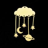 5个/包不锈钢饰品星球吊坠 LA369-2X5 柒珠网 特价小吊坠