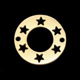 5个/包不锈钢金色圆环星星吊坠配件 LA715-2X5 柒珠网 特价小吊坠
