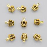 15个/包锌合金diy金色皇冠吊坠 LM033-2X15 柒珠网 特价小吊坠