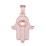 铜锆石佛手hamsa hand男士嘻哈吊坠 MA045-3 柒珠网 特价小吊坠
