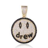 铜锆石drew表情包男士嘻哈吊坠 MA103-2 柒珠网 特价小吊坠