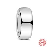 925纯银定位珠带硅胶圈 S060 柒珠网 纯银定位珠