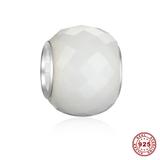 925纯银通管小切面玻璃串珠 SG001-12 柒珠网 纯银精品琉璃珠