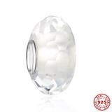 925纯银通管切面玻璃串珠 SG002-1 柒珠网 纯银精品琉璃珠
