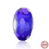 925纯银通管切面玻璃串珠 SG002-4 柒珠网 纯银精品琉璃珠