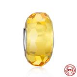 925纯银通管切面玻璃串珠 SG002-9 柒珠网 纯银精品琉璃珠