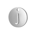 10个/包钛钢全抛光切割配件 T051-J 柒珠网 字母数字星座吊坠