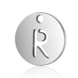 10个/包钛钢全抛光切割配件 T051-R 柒珠网 字母数字星座吊坠