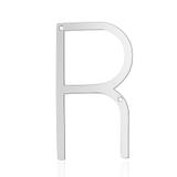 5个/包钛钢字母全抛光双孔项链吊坠 T545D-R 柒珠网 钛钢小吊坠
