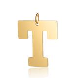 高档抛光钛钢字母1*7开口圈狗牌宠物吊坠 T585G-T 柒珠网 钛钢小吊坠