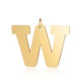 高档抛光钛钢字母1*7开口圈狗牌宠物吊坠 T585G-W 柒珠网 钛钢小吊坠