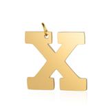 高档抛光钛钢字母1*7开口圈狗牌宠物吊坠 T585G-X 柒珠网 钛钢小吊坠