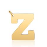 高档抛光钛钢字母1*7开口圈狗牌宠物吊坠 T585G-Z 柒珠网 钛钢小吊坠