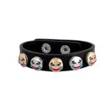 Emoji 5扣合金纽扣手链 VBR002-2 柒珠网 纽扣成品手链