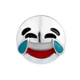 合金Emoji表情镀白K VNC001S 柒珠网 纽扣按扣配件